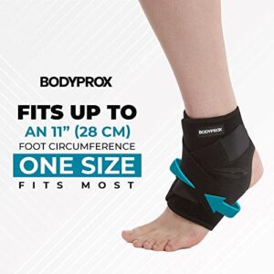 Bodyprox Ankle Support Brace, Breathable Neoprene Sleeve, Adjustable Wrap!