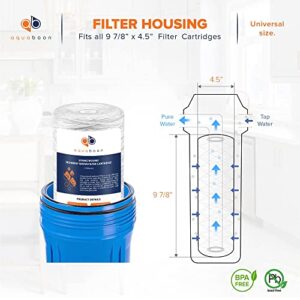 Aquaboon 1 Micron 10" x 4.5" String Wound Sediment Water Filter Cartridge | Whole House Sediment Filtration | Compatible with 84637, WPX5BB97P, PC10, 355214-45, 355215-45, WP10BB97P WP5BB97P 8-Pack