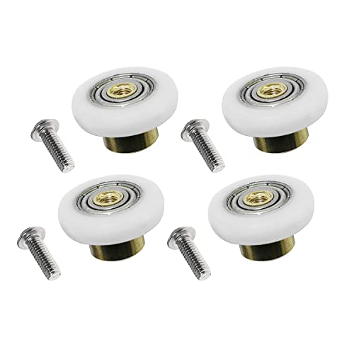 4PCS x Shower Door Rollers,Roller Diameter 19mm, for The Bathroom Pan Glass Sliding Door Pulleys/Runners/Wheels,Strong Load-Bearing Capacity, Ultra-Quiet,CY103-4PCS