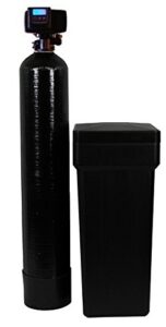 fleck 5600 sxt water softener ships loaded with resin in tank for easy installation (32,000 grains, black)