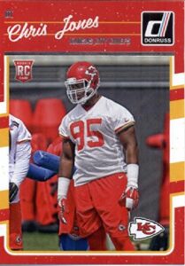 2016 donruss #309 chris jones kansas city chiefs football rookie card-mint