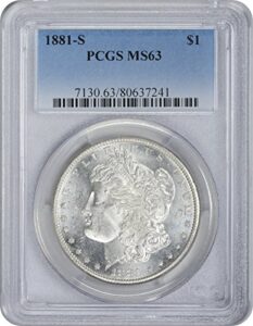 1881-s morgan silver dollar ms63 pcgs