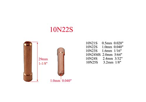 RIVERWELD TIG stubby Gas Lens 17GL332 10N24S 53N61S Kit Fit DB SR WP 17 18 26 TIG Welding Torch 16pcs