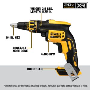 DEWALT 20V MAX* XR Drywall Screw Gun & Impact Driver Kit, 2.0-Amp Hour (DCK267D2)