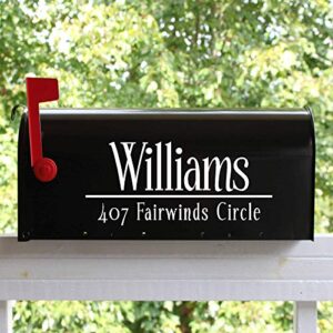 personalized mailbox numbers - street address vinyl decal - custom decorative numbering street name house number gift e-004d - back40life