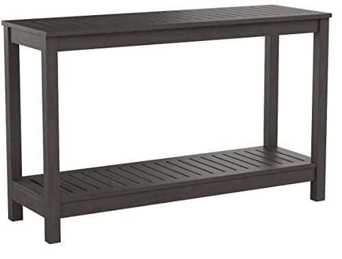 Cambridge Casual Westlake Console Table Indoor Outdoor Multifunctional Buffet Bar Storage Organizer, Solid Wood, Dark Grey