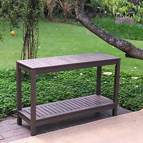 Cambridge Casual Westlake Console Table Indoor Outdoor Multifunctional Buffet Bar Storage Organizer, Solid Wood, Dark Grey