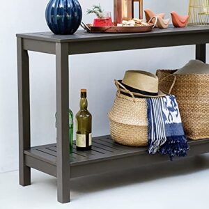 Cambridge Casual Westlake Console Table Indoor Outdoor Multifunctional Buffet Bar Storage Organizer, Solid Wood, Dark Grey