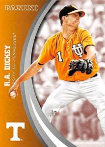 r.a. dickey baseball card (tennessee volunteers) 2016 panini team collection #45