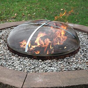 Sunnydaze Rust-Resistant Stainless Steel Fire Pit Spark Screen Cover - 30-Inch Diameter