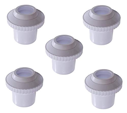 ATIE Pool Spa SP1421E Directional Hydrostream Jet Insider Fitting with 1-Inch Opening Eyeball and 1-1/2 Inch Slip Replace Hayward Hydrostream SP1421E Fitting (5 Pack)