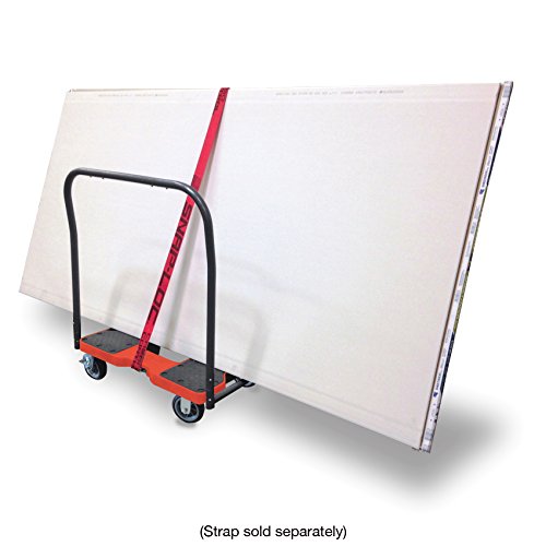 SNAP-LOC 1500 LB All-Terrain Panel CART Dolly RED with Steel Frame, 6 in Casters, Panel Bars and Optional E-Strap Attachment