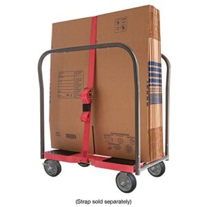 SNAP-LOC 1500 LB All-Terrain Panel CART Dolly RED with Steel Frame, 6 in Casters, Panel Bars and Optional E-Strap Attachment