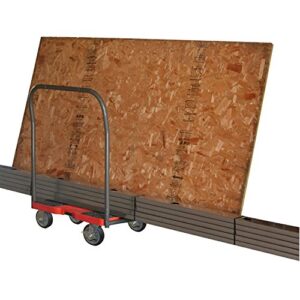 SNAP-LOC 1500 LB All-Terrain Panel CART Dolly RED with Steel Frame, 6 in Casters, Panel Bars and Optional E-Strap Attachment