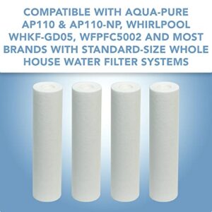 CFS Whole House Water Filter, 5 Micron Sediment Carbon Filter For Cleaner Water at Home, 4 Pack