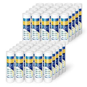 ronaqua 50 pack of melt-blown four layers filtration polypropylene sediment filters 10"x 2.5" well-matched with p5, ap110, wfpfc5002, cfs110, rs14, whkf-gd05 (20 micron)
