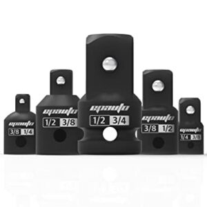 5 Pieces - EPAuto Impact Socket Adapter and Reducer Set, Cr-V