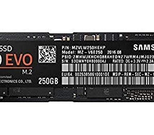 Samsung 960 EVO Series - 250GB PCIe NVMe - M.2 Internal SSD (MZ-V6E250BW)