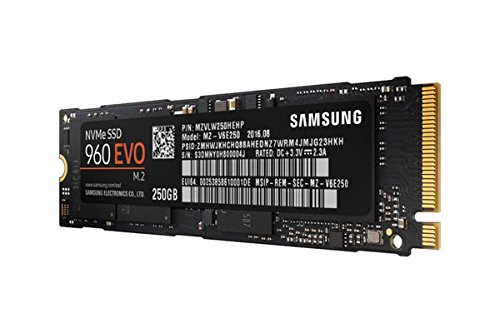 Samsung 960 EVO Series - 250GB PCIe NVMe - M.2 Internal SSD (MZ-V6E250BW)