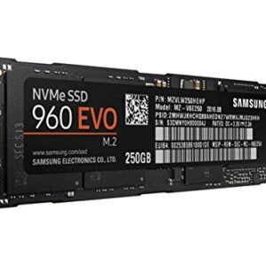 Samsung 960 EVO Series - 250GB PCIe NVMe - M.2 Internal SSD (MZ-V6E250BW)