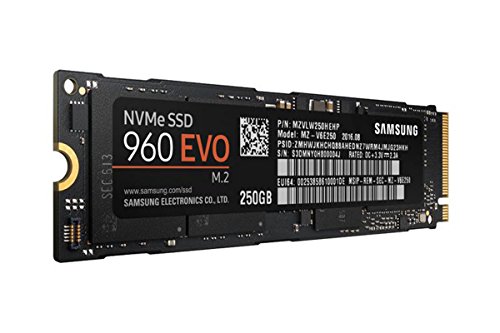 Samsung 960 EVO Series - 250GB PCIe NVMe - M.2 Internal SSD (MZ-V6E250BW)