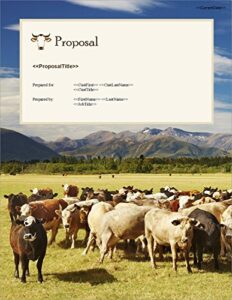 proposal pack ranching #1 - business proposals, plans, templates, samples and software v20.0