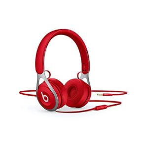 beats ep wired on-ear headphones - battery free for unlimited listening, built in mic and controls - red