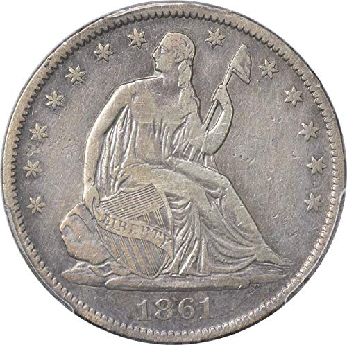 1861-O Liberty Seated Silver Half Dollar CSA Obverse FS-401 Genuine (Cleaning - VF Details) PCGS