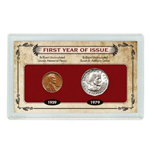american coin treasures first year of issue lincoln memorial penny and susan b. anthony dollar