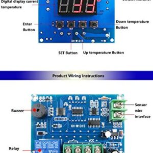 LM YN Digital Thermostat Module K-Type DC 24V -30℃ to 999℃ Temperature Controller Board Electronic, TEM Control Module Switch Red Digital Display