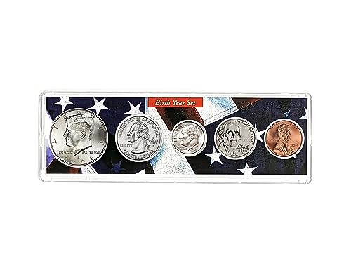 2008-5 Coin Birth Year Set in American Flag Holder Collection Seller Uncirculated