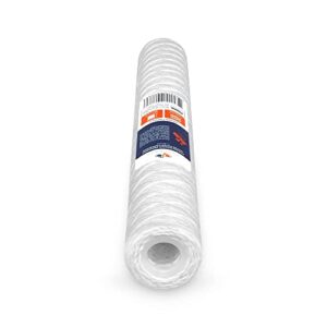 Aquaboon 1 Micron 20" x 2.5" String Wound Sediment Water Filter Cartridge | Universal Replacement for Any 20 inch RO Unit | Compatible with 101-230, PD-5-20, AP110-2C, P5-20, CFS124-C20, 6-Pack