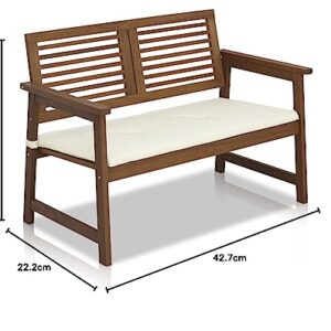 Furinno FG161167 Tioman Hardwood Outdoor Bench in Teak Oil, Natural