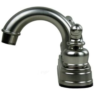 Builders Shoppe 2001BN RV Mobile Home Non-Metallic Centerset Lavatory Faucet, Brushed Nickel Finish