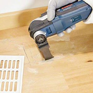 BOSCH OSL114JF-10 10-Pack 1-1/4 In. Starlock Oscillating Multi Tool Wood Curved-Tec Bi-Metal Xtra-clean Plunge Cut Blades for Applications in Cutting Wood, Hardwood, Laminate