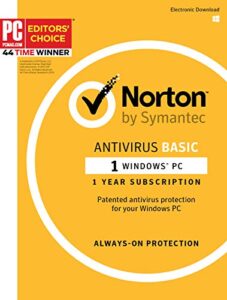 norton antivirus - 1pc 1 year subscription - product key card - 2019 ready