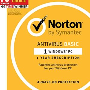 Norton AntiVirus - 1PC 1 Year Subscription - Product Key Card - 2019 Ready