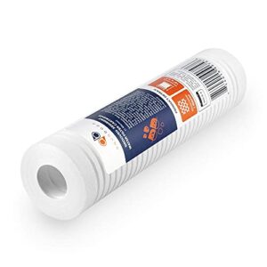 Aquaboon 1 Micron 10" x 2.5" Grooved Sediment Water Filter Replacement Cartridge for Any 10 inch RO Unit | Whole House Sediment Filtration | Compatible with P5, AP110, WFPFC5002, CFS110, RS14, 50-Pack