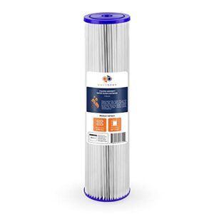 Aquaboon 5 Micron 20" x 4.5" Pleated Sediment Water Filter Replacement Cartridge | Whole House Sediment Filtration | Compatible with ECP5-BB, AP810-2, HDC3001, CP5-BB, ECP1-20BB, 8-Pack