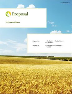 proposal pack agriculture #4 - business proposals, plans, templates, samples and software v20.0