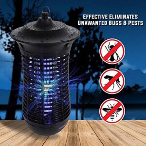 SereneLife Indoor Outdoor Home Electric Bug Zapper-Heavy Duty 56 Square Yard Coverage Electronic Anti Insect Control Lamp Trap Uses 1 UV Light Bulb Attractant to Lure Fly, Mosquito-PSLBZ8, White