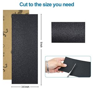 120 to 3000 Assorted Grit Sandpaper for Wood Furniture Finishing, Metal Sanding and Automotive Polishing, Dry or Wet Sanding, 9 x 3.6 Inch, 36-Sheet
