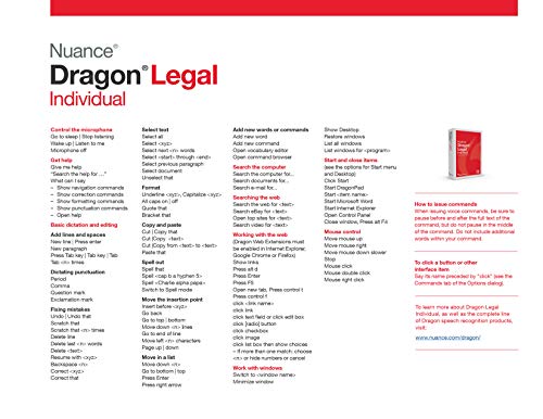 Dragon Legal Individual 15, Upgrade from Legal 12 or 13, Dictate Documents and Control your PC – all by Voice, [PC Disc]