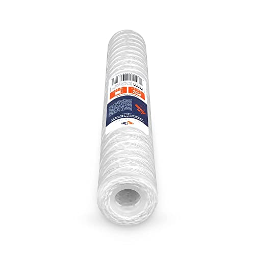 Aquaboon 5 Micron 20" x 2.5" String Wound Sediment Water Filter Cartridge | Universal Replacement for Any 20 inch RO Unit | Compatible with 101-230, PD-5-20, AP110-2C, P5-20, CFS124-C20, 2-Pack