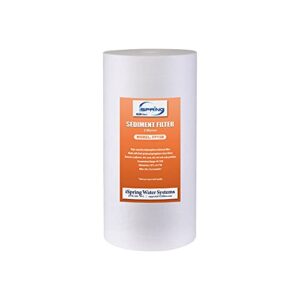 ispring fp15b sediment filter replacement cartridge for whole house water filtration systems, high capacity 5-micron premium pp, 4.5" x 10", white