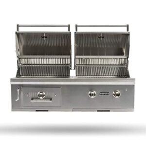 coyote 50-inch built-in natural gas/charcoal dual fuel hybrid grill - c1hy50ng