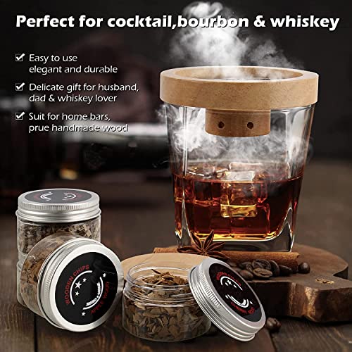 Cocktail Smoker Kit with Wood Chips, Old Fashioned Smoker Suit for Whiskey Drink Bourbon Ideal Gift for Anyone Who Likes Handmade Cocktails