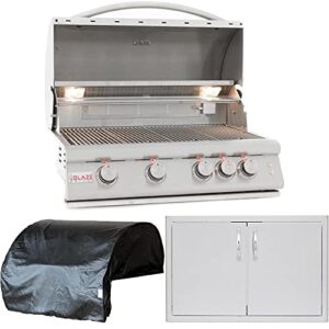 blaze premium lte 3-piece 32-inch natural gas outdoor kitchen package - blz-4lte2-ng-3pc