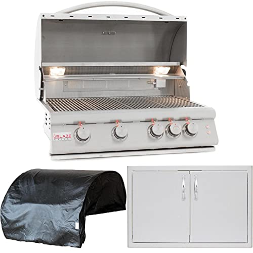 Blaze Premium LTE 3-Piece 32-Inch Natural Gas Outdoor Kitchen Package - BLZ-4LTE2-NG-3PC