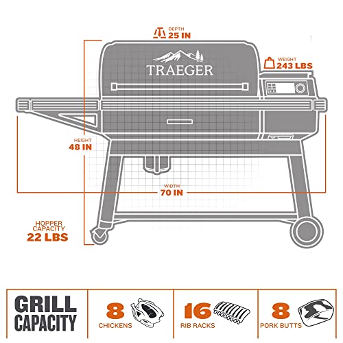 Traeger Ironwood XL Wood Pellet Grill and Smoker with WiFi and App Connectivity,Black